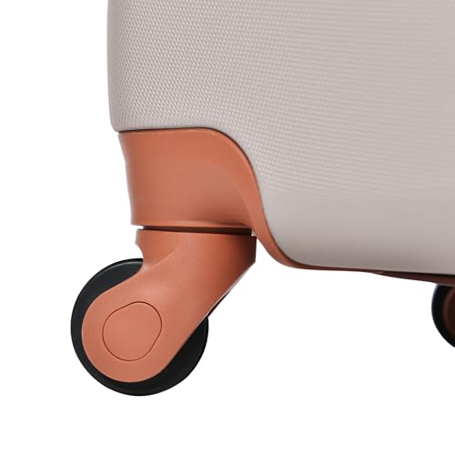 Lightweight and Durable Hardshell Luggage Set, 3-Piece Spinner Suitcases for Travel, 20'' 24'' 28'', Light Brown3