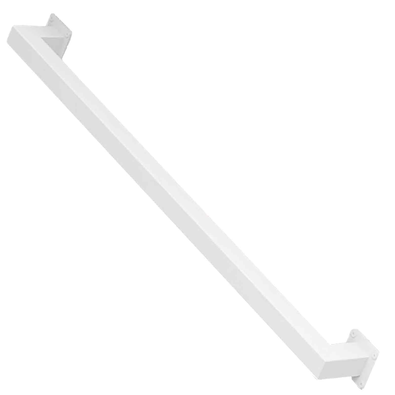 Barandilla de escalera de aluminio blanco con empuñaduras antideslizantes para personas mayores, diseño moderno y simple, montado en la pared, disponible en longitudes de 25/30/50/80/100 cm