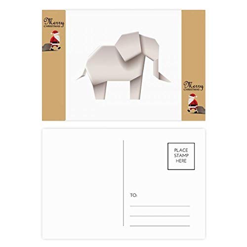 Cartes postales éléphant géométrique origami lot de 20 idée cadeau créatif