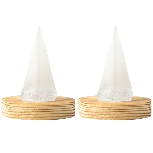 【金櫻神社 神塩使用】 【至高の盛り塩】 雫の響 盛り塩 インテリア 交換不要 ご祈願済み塩 封入 オルゴナイト 玄関 トイレ 神棚 縁起物 おしゃれ 風水 開運 ギフト 直径約2.3cm×高さ約5.2cm 日本製 【木製台座付き】 (2)