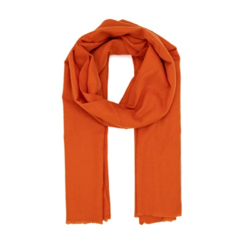 Colours & Beauty Maxi Bufanda Mujer Color Naranja cm 190x90 | Bufanda De Invierno Para Mujeres y Hombres | Bufanda Manta Calentita | Chal Unisex | Bufanda De Punto Invierno | Pashmina Mujer Cover