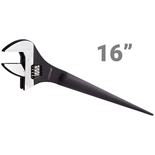 LICHAMP 3-Pack Adjustable Construction Spud Wrench Set 10 12 16 Inches