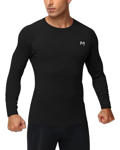 Mens Compression Shirt Long Sleeve Quick Dry Athletic Workout Gym T-Shirt SPF Running Top Sport Undershirt Base Layer2