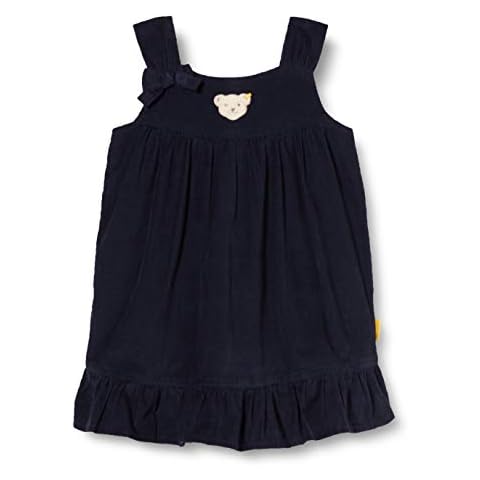 Steiff Baby Girl's Navy Dress with Teddy Bear Cover