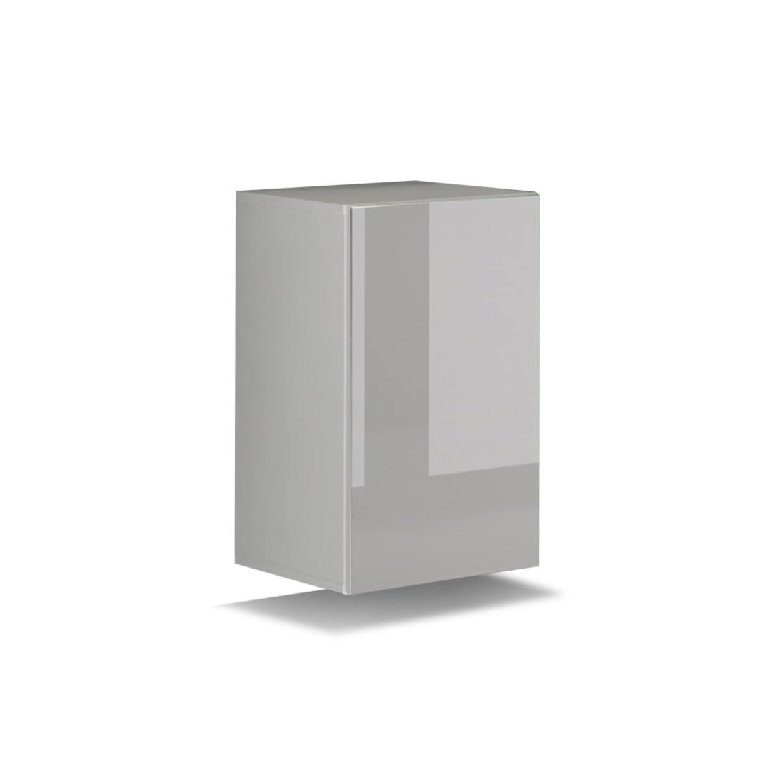 Meublorama Conjunto de Muebles de salón Blancos Colgantes colección CEPTO I 240cm, 8 Puertas, 6 estantes, Luces led.