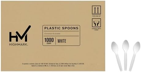 Highmark Full-Sized Plastic Spoons, White, Box Of 1000, 3585490689 image 3