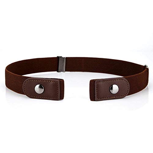 Ceinture Femme élastique Sans Boucle-Ceinture élastique Invisible, Pour Jeans Pantalon Robe Ceinture Taille élastique Jusqu'à 48 ,Pour Homme Et Femme,Aucun Renflement Sans Tracas (Kaki, 34 -48)