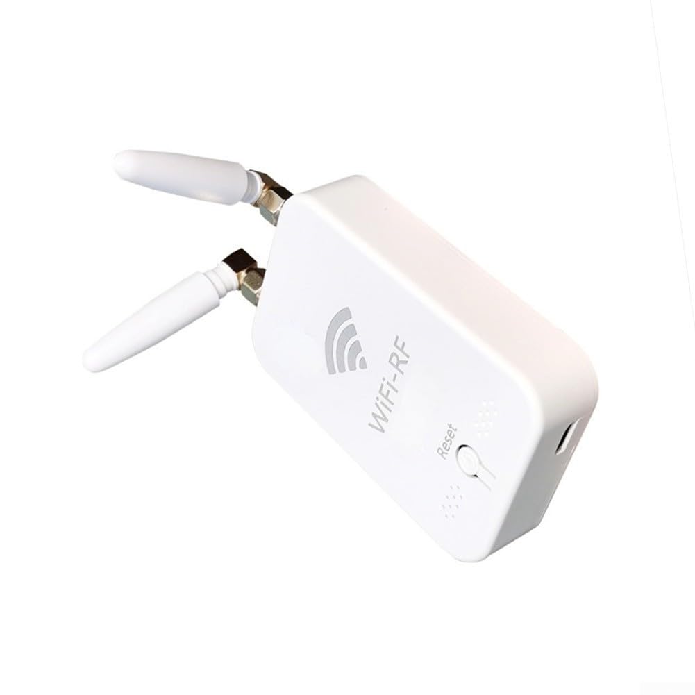 Para Tuya Smart WiFi RF Copiadora de control remoto compatible con puertas eléctricas Persianas enrollables Soporta hasta 10 dispositivos Duplicador de señal inalámbrico de 2.4 GHz para automatización