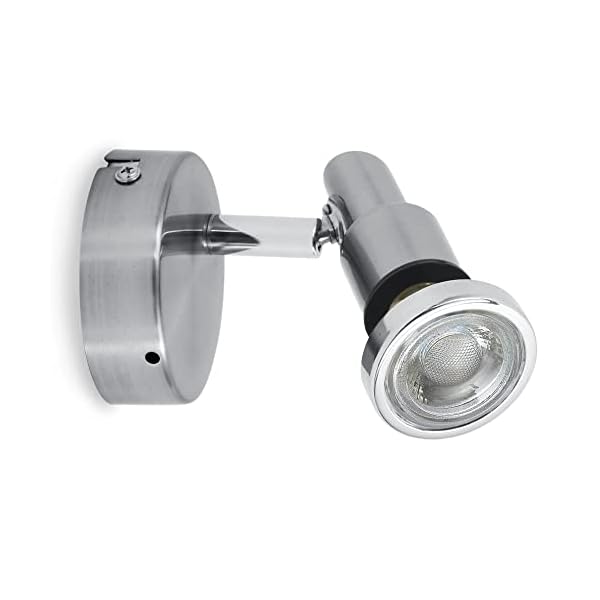 B.K.Licht - LED Strahler Badezimmer matt-nickel - Bad Deckenlampe LED drehbar und schwenkbar - inkl. 1x GU10 LED mit 3… – Bild 8