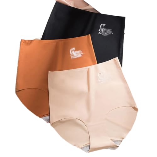 Culottes en soie glacée sans couture lot de 3 slips anti-frottement taille haute