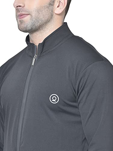 Image of CHKOKKO Men Polyester Winter Sports Gym Track Zipper Stylish Standard Length Jacket