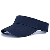 Viseras de sol para mujer, sombreros deportivos de algodón para protección solar, N Avy, talla única