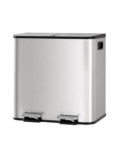 GarveeHome Stainless Steel Double Trash Can