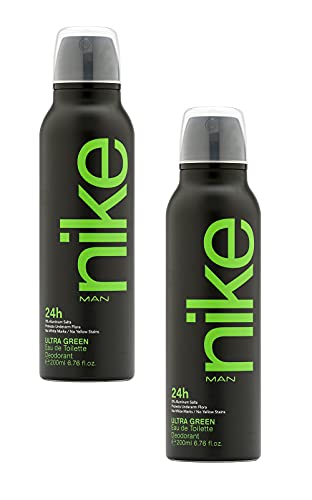 Nike Unisex Ultra Green Man Fresh Scent Deodorant Spray Pack Of 2 (200Ml Each)