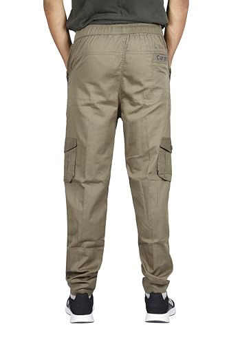 Image of KARTAVYA Cotton Cargo Track Pant for Men, Men's Regular Fit Track Pants Lower with Multi-Pockets & Side Pockets, Regular Fit for Men Track, Pajama for Men