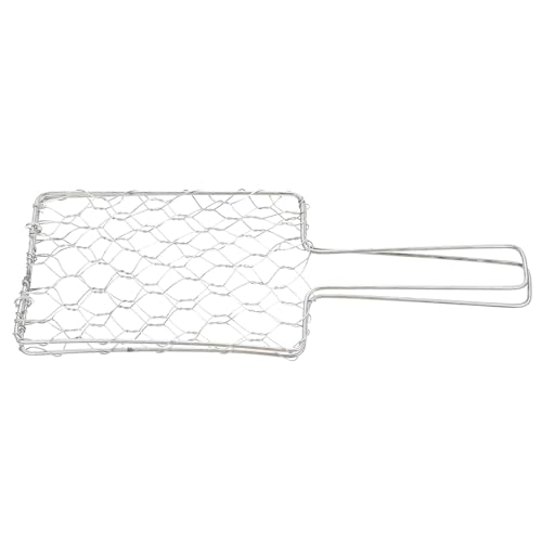 NUOBESTY Cestello per Grigliare in Metallo Manici Lunghi Griglia per Barbecue per Carne e Pesce Accessorio Pratico e Resistente per Feste Campeggio e Riunioni All’Aperto