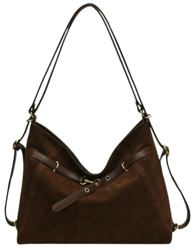 Suede Crossbody Bag 2025 Fall Winter Suede Tote Bag Hobo Purse Casual Shoulder Handbag Large Satchel for Women