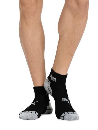 PUMA Mens 8 Pack Athletic Cushioned Quarter Crew Socks2