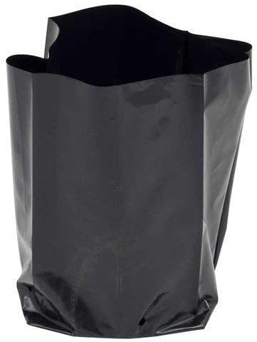 Go Garden Plastic UV Protected Poly Grow Nursery Plant Bags | Plant Bags for Home Garden |(Black, 8 x 10 inch) -50 Qty