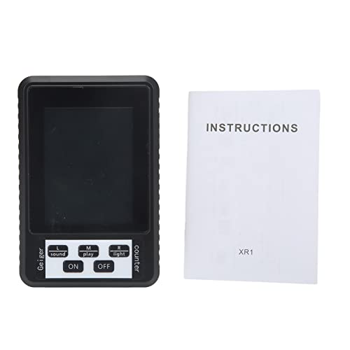 Nutriess Nuclear Radiation Detector Geiger Counter X ? ? Rays Tester Radiating Dose Alarm Handheld Device for Safety Monitoring in Industrial (Black)