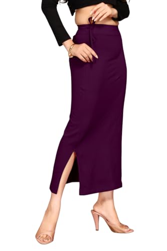 Image of ALYNE Blended Saree Shapewear Petticoat for Women, Women's Blended FullElastic with Drawstring Saree Shapewear, Skirts for Women,Shape Wear Dress for Saree