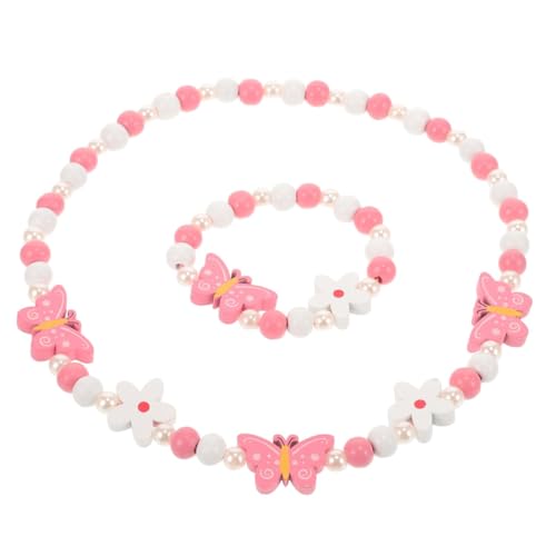 KSJEHW 2 Stück Ketten für Mädchen Halsketten für Kinder Holz...