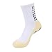 Generic Professional Anti-slip Grip Soccer Socks Set - Sports Socks and Shin Guard Sleeves, Breathable, Athletic, Yoga, All Seasons (white+white)