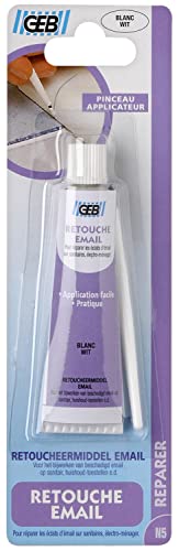 GEB Retouche émail couleur blanc 20 ml pour appareils sanitaires et électroménager