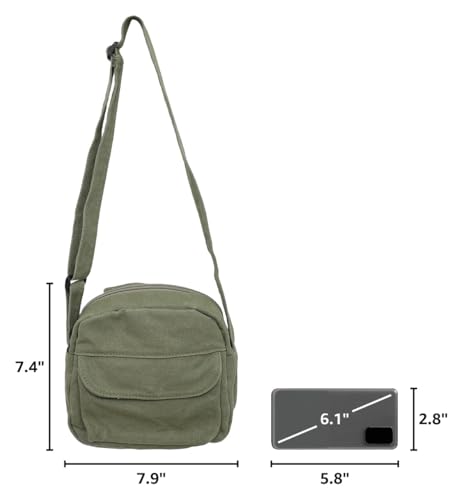 Image of Small Crossbody Bag Cute Purse Mini Canvas Crossbody Purse Phone bag
