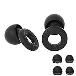 fKiZanthene Loop Earplugs, Reusable Noise-Reducing Earplugs 28dB Noise Reduction Silicone Ear Plugs with 2 Extra Sizes Ear Tips for Sleep in Bedrooms, Travel, Offices & Public Places