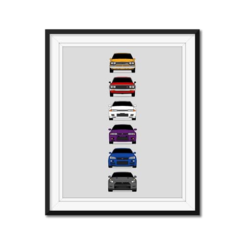 Custom Car Posters Handmade Poster compatible with Nissan Skyline GT-R