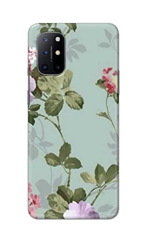 Image of Printed Hard Back Cover Case for OnePlus 8T | OnePlus 8T+ 5G Back Cover (Floral Painting) -702
