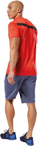 Reebok Wor Tech Top-Regular, Maglietta Uomo, Rosso...