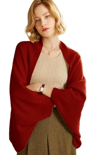Niction Women's Shawls and Wraps Cashmere Warm Shawl with Sleeves Pashminas Shawl Wrap Scarf Lightweight Open Front Poncho