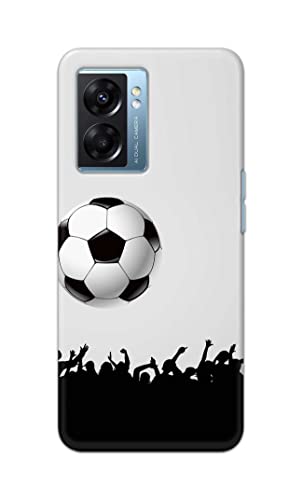 Image of Printed Hard Back Cover Case for Oppo A57 5G | Oppo A77 5G Back Cover (Football Icon) -702