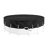 Helilyco Cubierta redonda para piscina, tela Oxford solar con cordón...