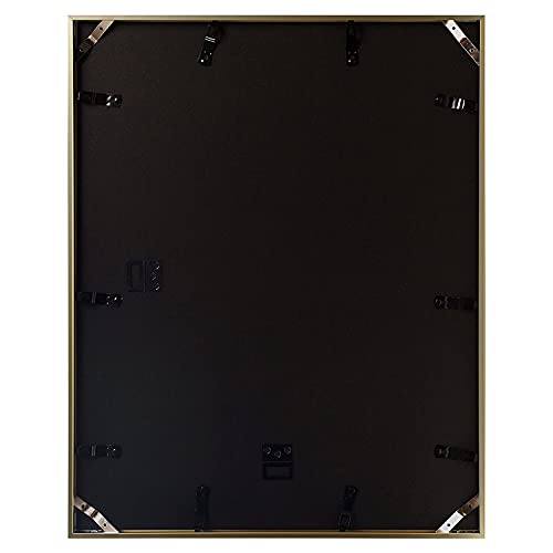 Auear, 16X20 Aluminum Metal Wall Mounting Photo Frame With Ivory Mat For 11X14 Pictures Includes Sawtooth Hangers, Spring Clips Real Glass (Gold, 2-Pack) #TOP3