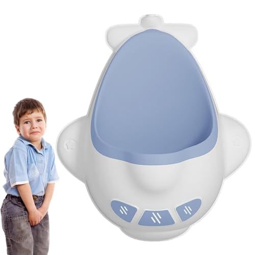 男の子用便器トイレトレーニング、男の子用トイレトレーニングトイレ,男の子用トイレトレーニング小便器かわいい漫画の飛行機の子供用小便器壁掛けマウント - 回転風車、男の子用小便器、さまざまな年齢の子供向けに高さ調節可能