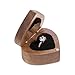 Wislist Engagement Proposal Ring Box Secret Slim Hidden Wooden Heart Shaped Engraved Case Ring Bearer Box Holder for Wedding Ceremony, Commemoration Day (A Promise Is Forever)