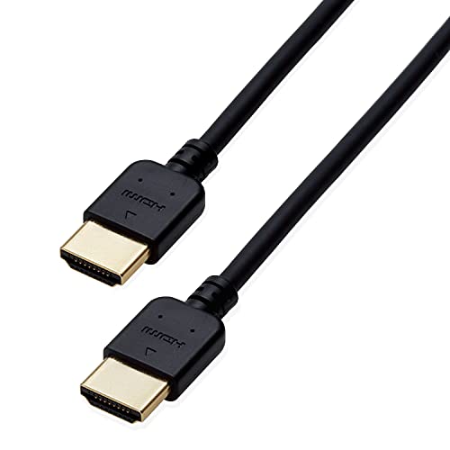 ELECOM High Speed Soft HDMI Cable Ethernet 4 K/3D Supports Audio Return 2.0 m [Black] CAC-HD14EY20BK (Japan Import)