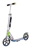 Max. Benutzergewicht 100 kg HUDORA 14750 BigWheel 205-Das Original mit RX Pro Technologie-Tret-Roller klappbar-City-Scooter, grün/blau