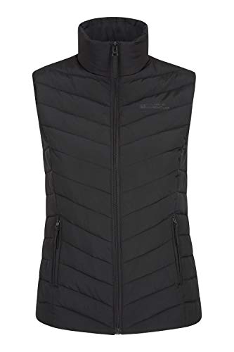 Preisvergleich Produktbild Mountain Warehouse Windemere Gepolsterte Damenweste - Körperwärmer für mehr Wärme, Taschen, Damenweste mit durchgehendem Reißverschluss - Für Reisen im Winter, Camping Schwarz 46