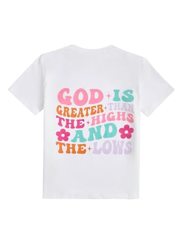 Verdusa Girl's Coquette Bow Top Round Neck Short Sleeve Cute Graphic Tees