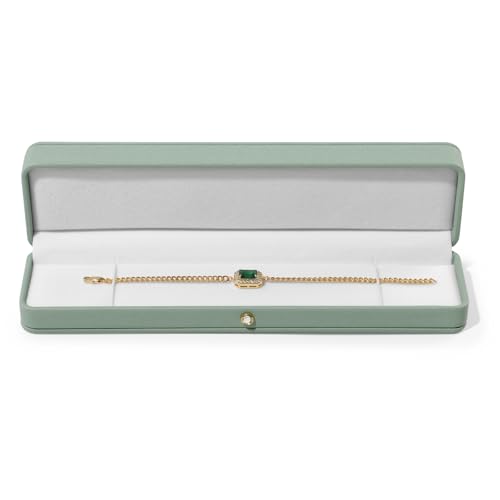 Gorgeous Bracelet Gift Box Bracelet Holder Velvet Bracelet Display Box Bracelet Boxes Small Jewelry Gift Box Bracelet Jewelry Box Velvet Interior Bangle Bracelet Storage (Green)