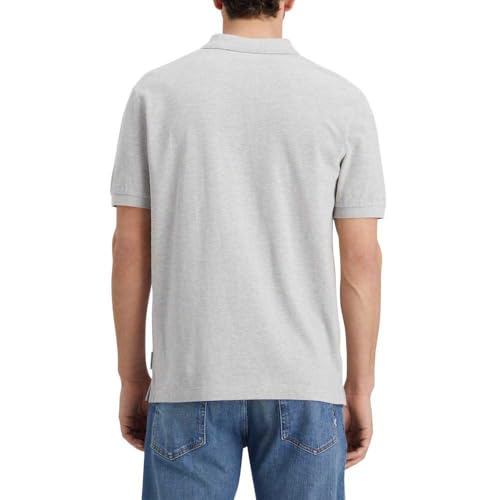 Scotch & Soda Men's Core-Logo Pique Polo Shirt, Grey Melange, S – Ansicht 2