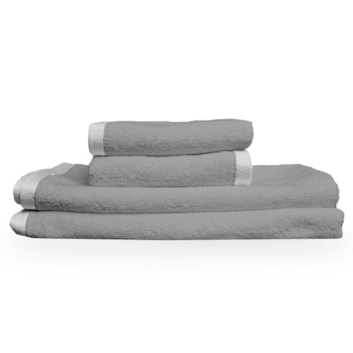 Image of Divine Casa Premium Cotton Face & Hand Towel Set - 500 GSM Soft, Skin-Friendly Bath Towels for Home & Travel Essentials - Pack of 4