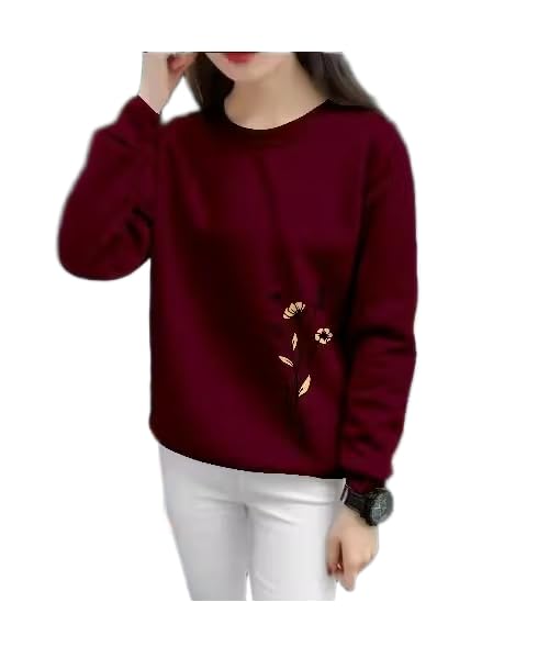 Women's Floral Print Casual Long Sleeve Pullover t Shirt-picture-50