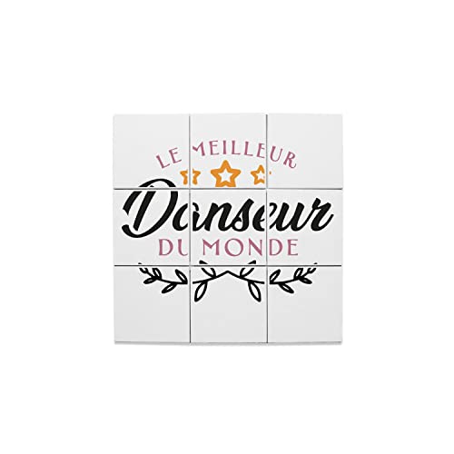 Carreaux céramique meilleur danseur décoratifs lot de 9 pour fresque murale de salon
