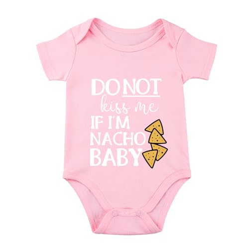 Image of Funny Baby Bodysuit Nacho Baby Infant Newborn Do Not Kissme If Im Nacho Unisex Romper