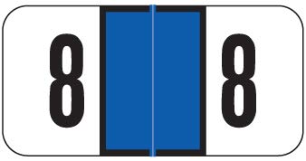 Doctor Stuff File Folder Number Labels - #6, Blue, 15/16 X 1-5/8 Inch, 500/Roll, Jeter JRNM Series Compatible